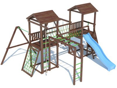 Деревянная детская площадка серия D1 модель 2